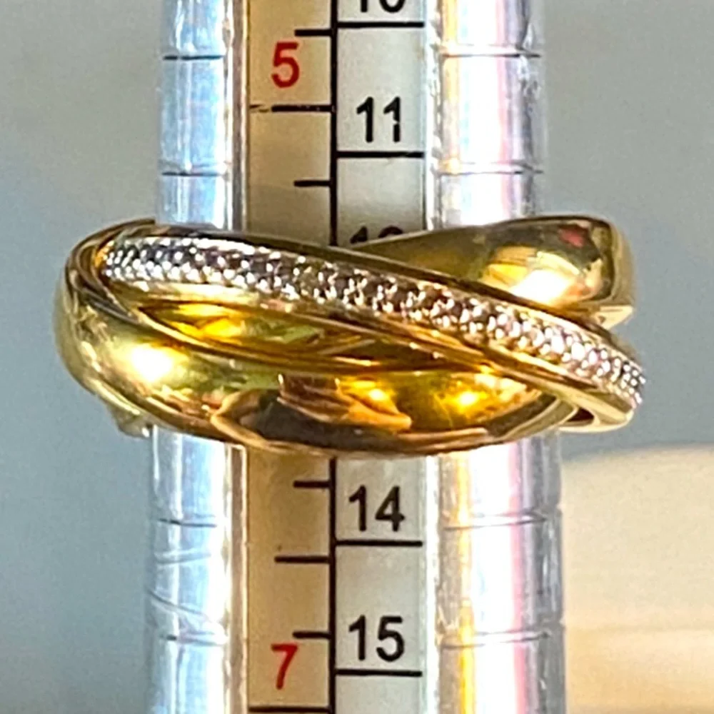 DIAMOND ACCENT 3 STACKED BAND RING - Picture 2 of 13
